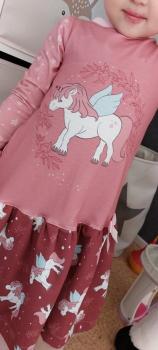 Preview: Baumwoll Jersey Panel ca. 60 cm Pegahörnchen auf Altrosa by emmapünktchen